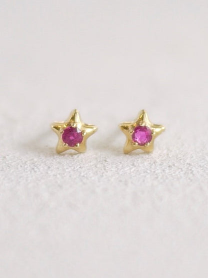 ［Special Limited］ルビー 一文字 リング＆ルビー 星 ピアス