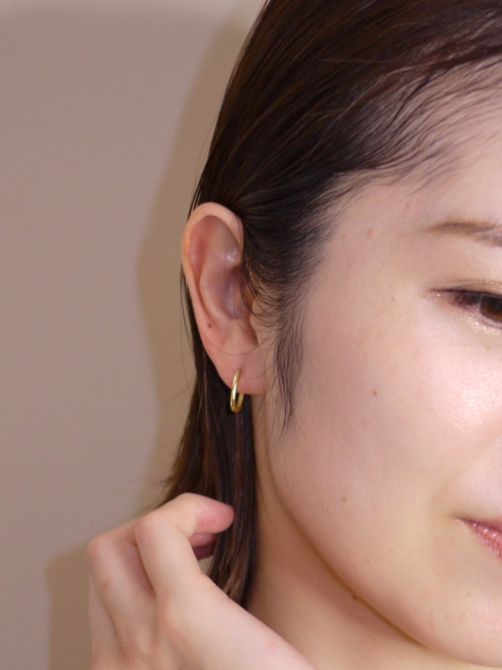 [完売] ゴールド ロングチェーン ピアス