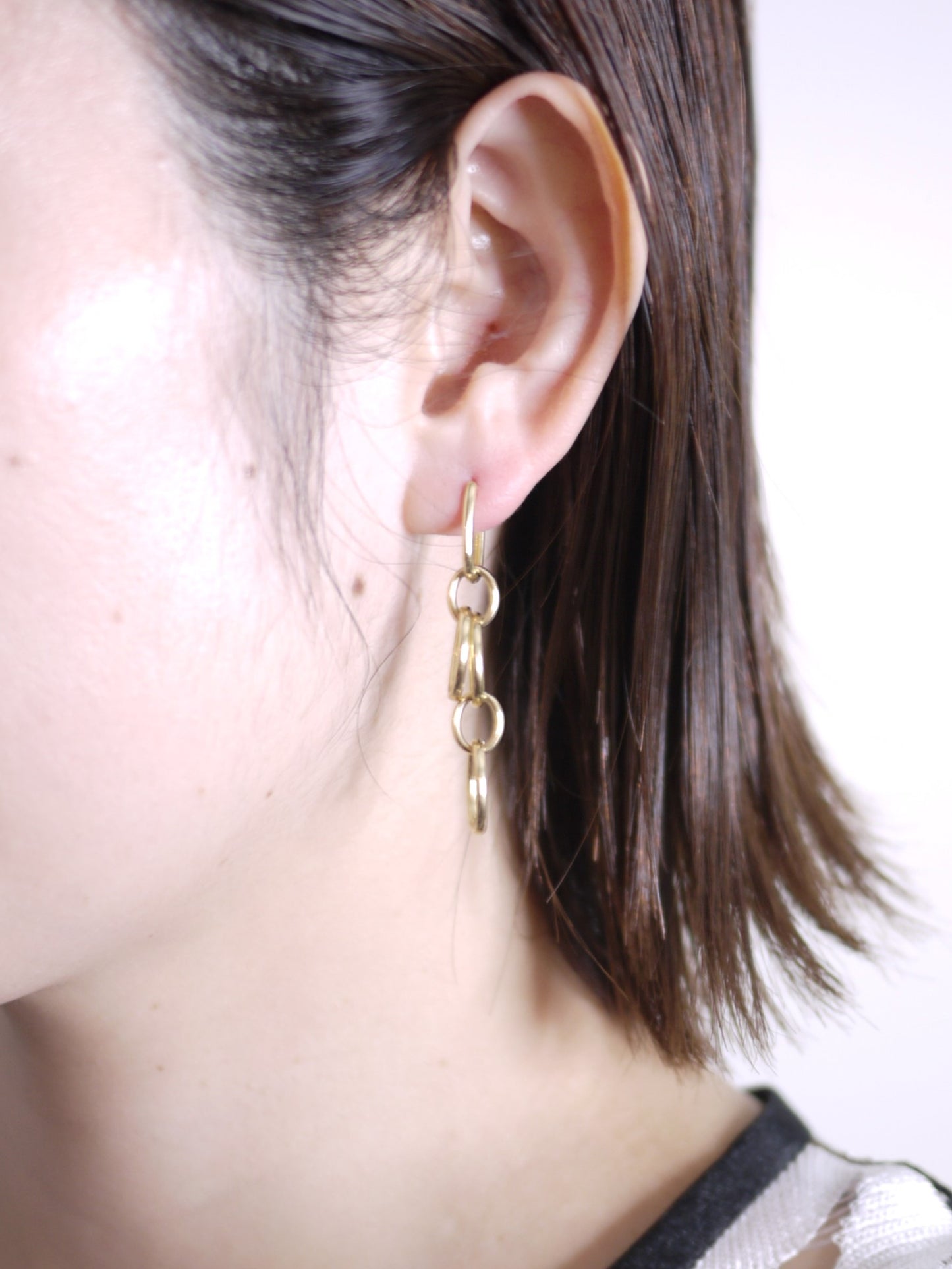 [完売] ゴールド ロングチェーン ピアス