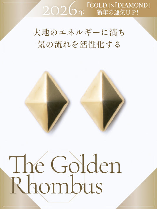ゴールド ダイヤシェイプ ピアス